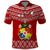 Tonga Rugby Polo Shirt 2023 World Cup Tongan Kupesi Ngatu Pattern LT14 Red - Polynesian Pride