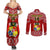 Custom Tonga Rugby Couples Matching Summer Maxi Dress and Long Sleeve Button Shirts 2023 World Cup Tongan Kupesi Ngatu Pattern LT14 - Polynesian Pride