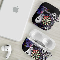 Personalised New Zealand Darts AirPods Case Ngutukaka Manaia Taniko Luxury Purple - Polynesian Pride