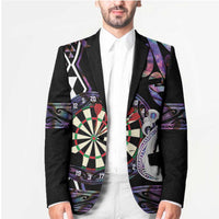Personalised New Zealand Darts Blazer Ngutukaka Manaia Taniko Luxury Purple - Polynesian Pride