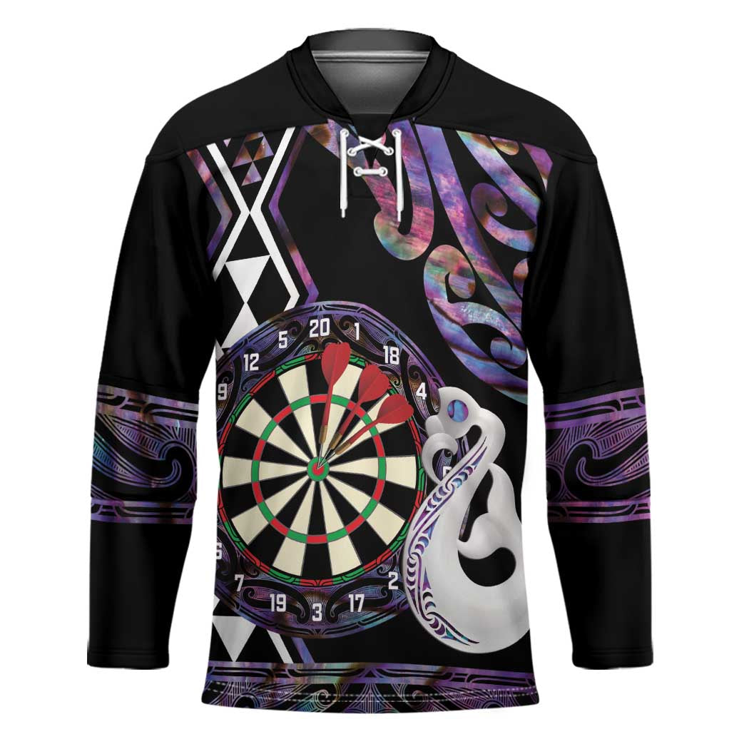 Personalised New Zealand Darts Hockey Jersey Ngutukaka Manaia Taniko Luxury Purple - Polynesian Pride