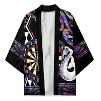 Personalised New Zealand Darts Kimono Ngutukaka Manaia Taniko Luxury Purple - Polynesian Pride