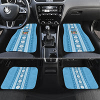 Fiji Day 1970 Car Mats For Fiji Ever Fiji Tapa Pattern Blue LT14 Set 4pcs Blue - Polynesian Pride
