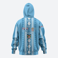 Fiji Day 1970 Hoodie For Fiji Ever Fiji Tapa Pattern Blue LT14 - Polynesian Pride