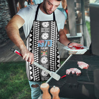 Fiji Day 1970 Apron For Fiji Ever Fiji Tapa Pattern White LT14 - Polynesian Pride