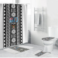 Fiji Day 1970 Bathroom Set For Fiji Ever Fiji Tapa Pattern White LT14 Bathroom Set (4 pcs) White - Polynesian Pride