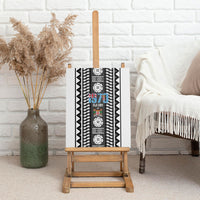 Fiji Day 1970 Canvas Wall Art For Fiji Ever Fiji Tapa Pattern White LT14 - Polynesian Pride