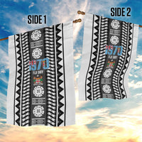 Fiji Day 1970 Garden Flag For Fiji Ever Fiji Tapa Pattern White LT14 - Polynesian Pride