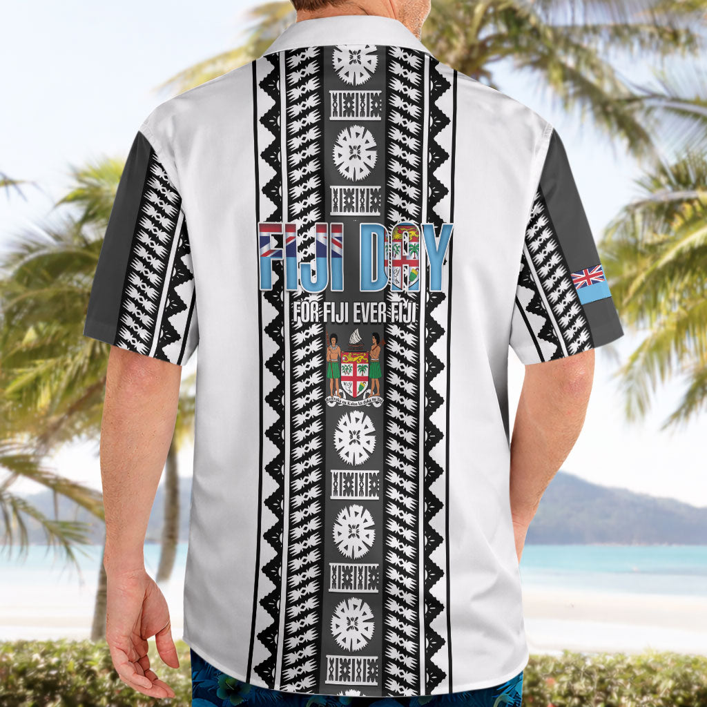 Fiji Day 1970 Hawaiian Shirt For Fiji Ever Fiji Tapa Pattern White LT14 - Polynesian Pride