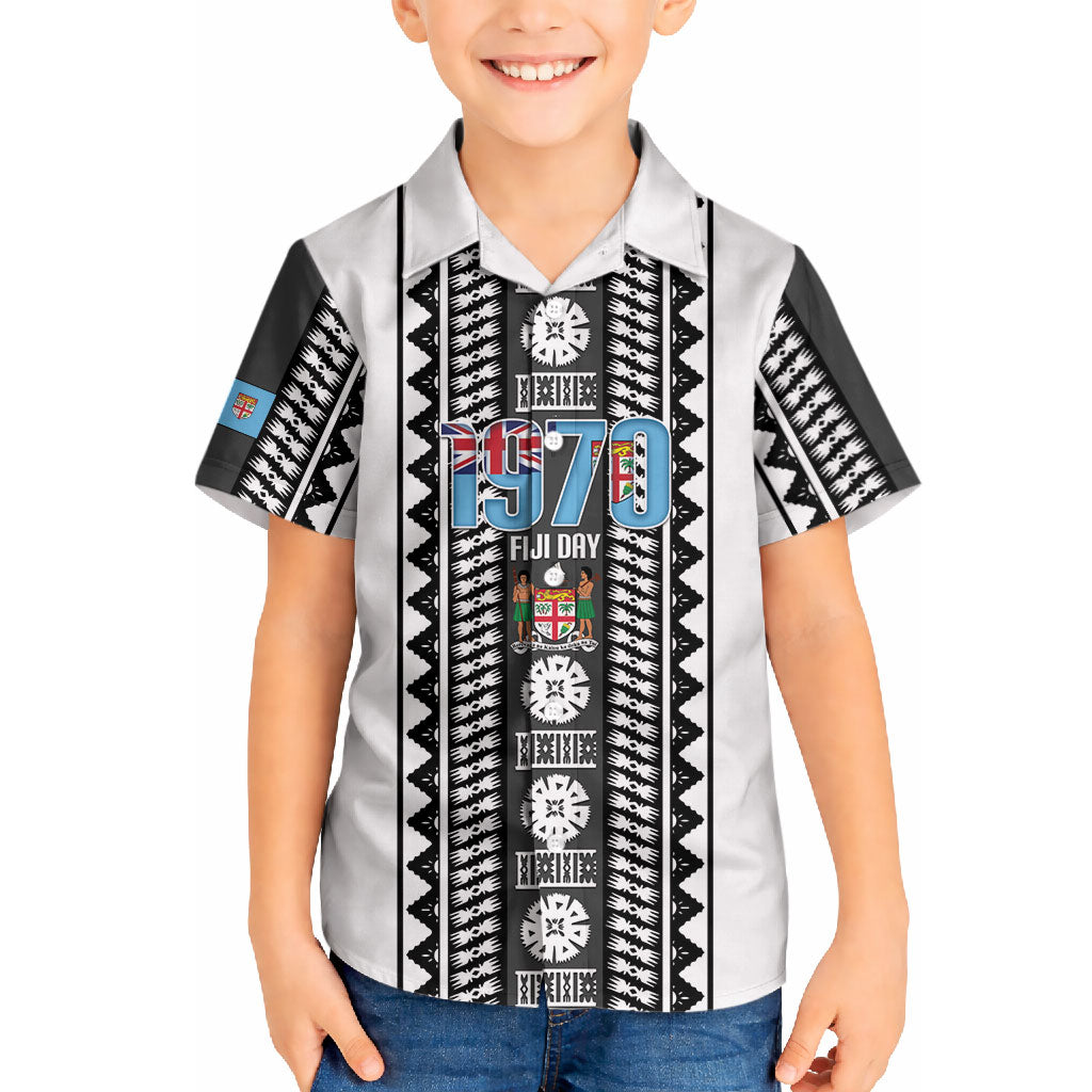 Fiji Day 1970 Hawaiian Shirt For Fiji Ever Fiji Tapa Pattern White LT14 - Polynesian Pride