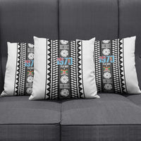 Fiji Day 1970 Pillow Cover For Fiji Ever Fiji Tapa Pattern White LT14 - Polynesian Pride
