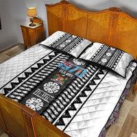 Fiji Day 1970 Quilt Bed Set For Fiji Ever Fiji Tapa Pattern White LT14 - Polynesian Pride