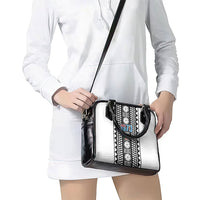 Fiji Day 1970 Shoulder Handbag For Fiji Ever Fiji Tapa Pattern White LT14 - Polynesian Pride