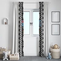 Fiji Day 1970 Window Curtain For Fiji Ever Fiji Tapa Pattern White LT14 - Polynesian Pride