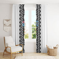 Fiji Day 1970 Window Curtain For Fiji Ever Fiji Tapa Pattern White LT14 - Polynesian Pride
