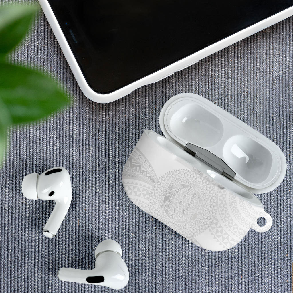 Tonga White Sunday AirPods Case Fakame Tongan Ngatu Turtle LT14 - Polynesian Pride