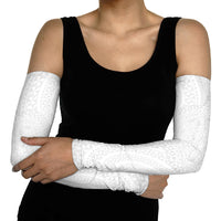 Tonga White Sunday Arm Sleeves Fakame Tongan Ngatu Turtle LT14 - Polynesian Pride