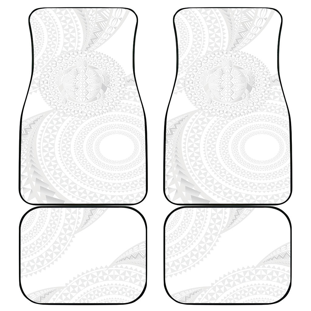 Tonga White Sunday Car Mats Fakame Tongan Ngatu Turtle LT14 - Polynesian Pride