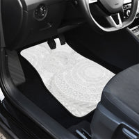 Tonga White Sunday Car Mats Fakame Tongan Ngatu Turtle LT14 - Polynesian Pride