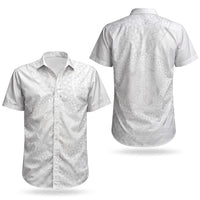 Tonga White Sunday Couples Matching Mermaid Dress and Hawaiian Shirt Fakame Tongan Ngatu Turtle LT14 - Polynesian Pride