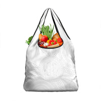 Tonga White Sunday Grocery Bag Fakame Tongan Ngatu Turtle LT14 1-pack One Size White - Polynesian Pride