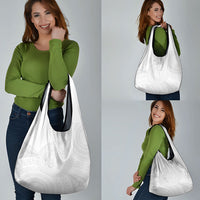 Tonga White Sunday Grocery Bag Fakame Tongan Ngatu Turtle LT14 - Polynesian Pride