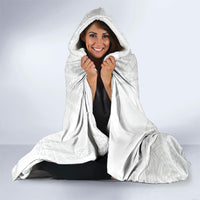 Tonga White Sunday Hooded Blanket Fakame Tongan Ngatu Turtle LT14 - Polynesian Pride