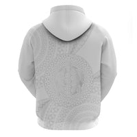 Tonga White Sunday Hoodie Fakame Tongan Ngatu Turtle LT14 - Polynesian Pride