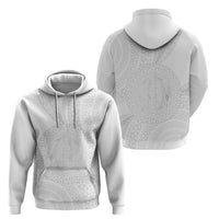Tonga White Sunday Hoodie Fakame Tongan Ngatu Turtle LT14 - Polynesian Pride