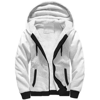 Tonga White Sunday Sherpa Hoodie Fakame Tongan Ngatu Turtle LT14 Unisex White - Polynesian Pride