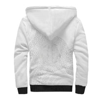 Tonga White Sunday Sherpa Hoodie Fakame Tongan Ngatu Turtle LT14 - Polynesian Pride