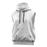 Tonga White Sunday Sleeveless Hoodie Fakame Tongan Ngatu Turtle LT14 White - Polynesian Pride
