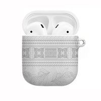 Samoa White Sunday AirPods Case Lotu Tamaiti Samoan Siapo Teuila Flowers LT14 White - Polynesian Pride