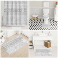 Samoa White Sunday Bathroom Set Lotu Tamaiti Samoan Siapo Teuila Flowers LT14 - Polynesian Pride