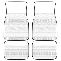 Samoa White Sunday Car Mats Lotu Tamaiti Samoan Siapo Teuila Flowers LT14 - Polynesian Pride