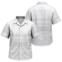 Samoa White Sunday Family Matching Puletasi and Hawaiian Shirt Lotu Tamaiti Samoan Siapo Teuila Flowers LT14 Son's Shirt White - Polynesian Pride