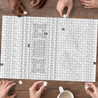Samoa White Sunday Puzzle Lotu Tamaiti Samoan Siapo Teuila Flowers LT14 - Polynesian Pride