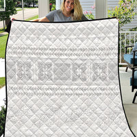 Samoa White Sunday Quilt Lotu Tamaiti Samoan Siapo Teuila Flowers LT14 White - Polynesian Pride