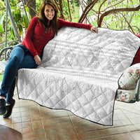 Samoa White Sunday Quilt Lotu Tamaiti Samoan Siapo Teuila Flowers LT14 - Polynesian Pride