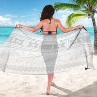 Samoa White Sunday Sarong Lotu Tamaiti Samoan Siapo Teuila Flowers LT14 - Polynesian Pride
