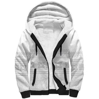 Samoa White Sunday Sherpa Hoodie Lotu Tamaiti Samoan Siapo Teuila Flowers LT14 Unisex White - Polynesian Pride