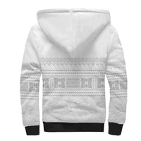 Samoa White Sunday Sherpa Hoodie Lotu Tamaiti Samoan Siapo Teuila Flowers LT14 - Polynesian Pride