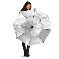 Samoa White Sunday Umbrella Lotu Tamaiti Samoan Siapo Teuila Flowers LT14 - Polynesian Pride