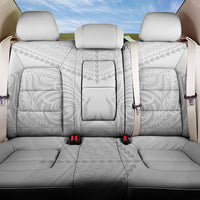 Niue White Sunday Back Car Seat Cover Aho Tapu Fanau Hiapo Pattern LT14 One Size White - Polynesian Pride