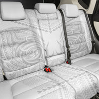 Niue White Sunday Back Car Seat Cover Aho Tapu Fanau Hiapo Pattern LT14 - Polynesian Pride