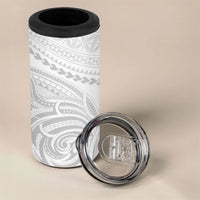 Niue White Sunday 4 in 1 Can Cooler Tumbler Aho Tapu Fanau Hiapo Pattern LT14 - Polynesian Pride