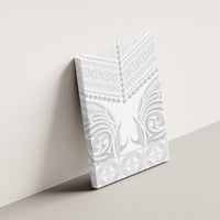 Niue White Sunday Canvas Wall Art Aho Tapu Fanau Hiapo Pattern LT14 - Polynesian Pride