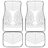 Niue White Sunday Car Mats Aho Tapu Fanau Hiapo Pattern LT14 - Polynesian Pride
