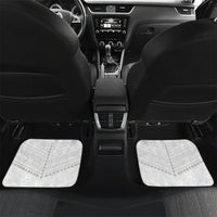 Niue White Sunday Car Mats Aho Tapu Fanau Hiapo Pattern LT14 Set 2pcs - Back White - Polynesian Pride