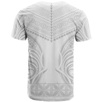 Niue White Sunday T Shirt Aho Tapu Fanau Hiapo Pattern LT14 - Polynesian Pride